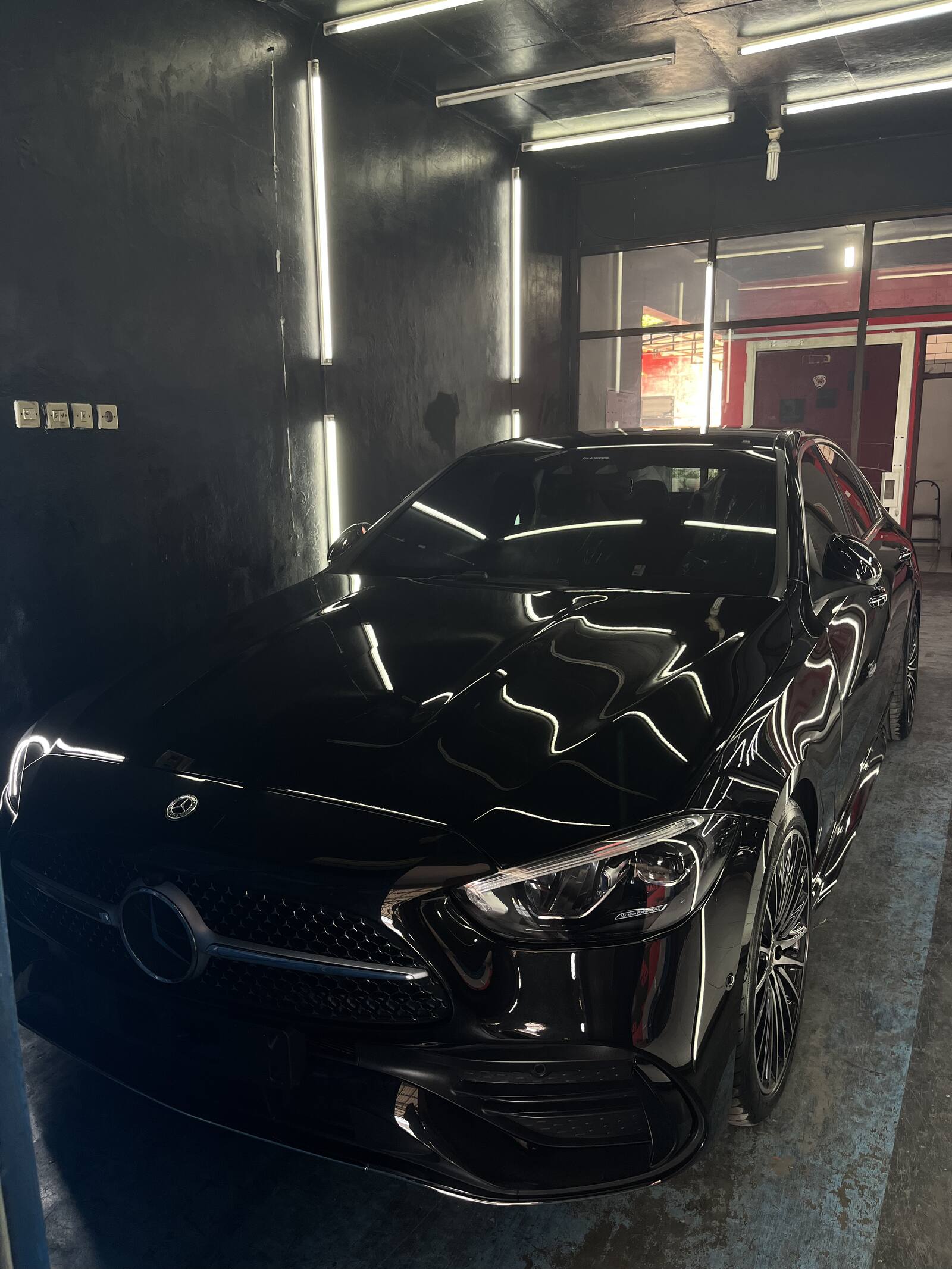 Hasil nano ceramic coating pada Honda Civic putih